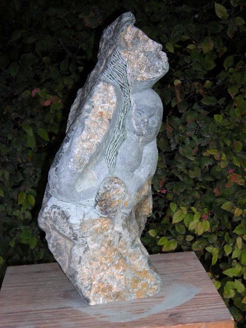 Sculpture titled "création en direct-…" by Marianne Monnoye-Termeer, Original Artwork, Stone