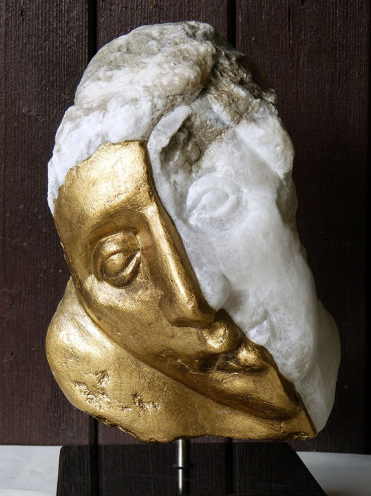 Sculpture titled "" ALTER-EGO "" by Marianne Monnoye-Termeer, Original Artwork, Stone