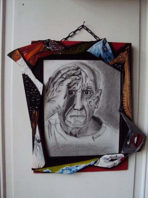 Drawing titled "Picasso" by Marianne Verhée, Original Artwork, Other