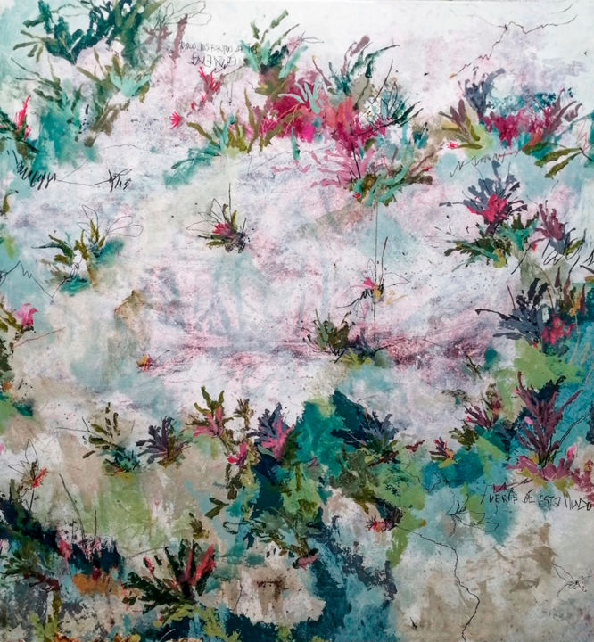 Painting titled "Huerto oculto" by Mariano Botas, Original Art, Acrylic