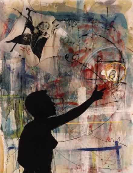 Pintura titulada "Sombra mariposa Dal…" por Mariano Esquivel, Obra de arte original, Otro