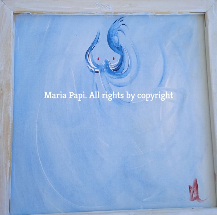 Painting titled "Γαμος αξιοπρεπεια π…" by Maria Pape, Original Artwork, Watercolor
