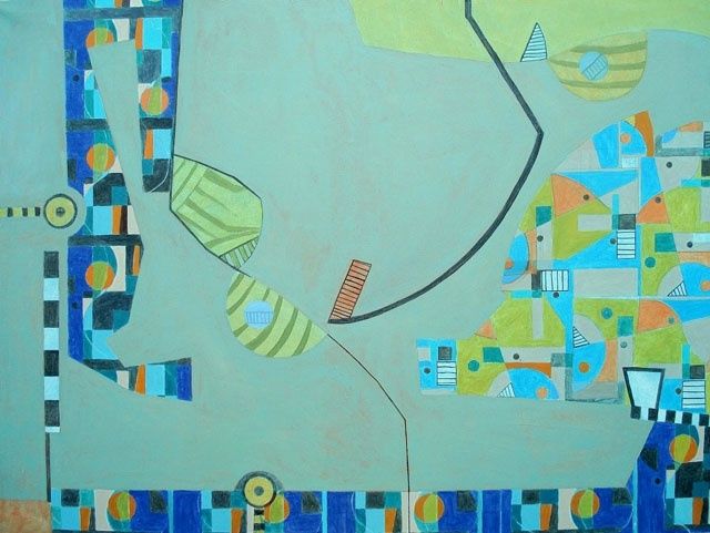 Pintura titulada "Composition II-07" por Maria Parmo, Obra de arte original, Oleo
