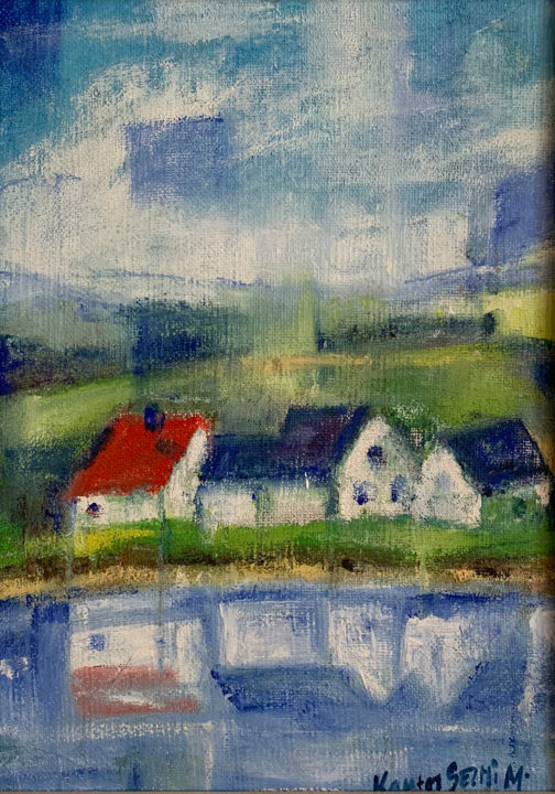 Painting titled "SOUTH BOHEMIA" by Marie Kantorová Selmiová, Original Artwork, Oil