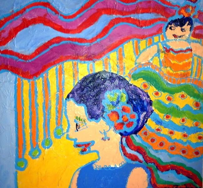 Peinture intitulée "FERIA DE ABRIL" par Maribel Ruiz Figueras (M. RUIZ FIGUERAS), Œuvre d'art originale, Huile