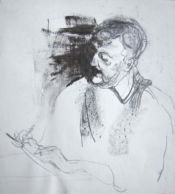Desenho intitulada "Retrato 1" por Maribel Don, Obras de arte originais