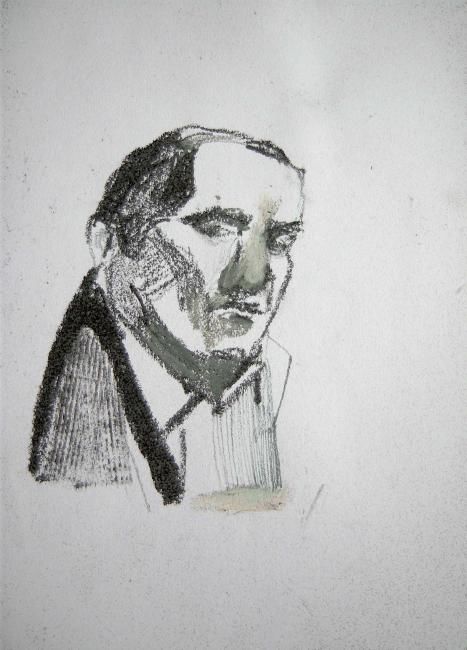 Zeichnungen mit dem Titel "Retrato 4" von Maribel Don, Original-Kunstwerk