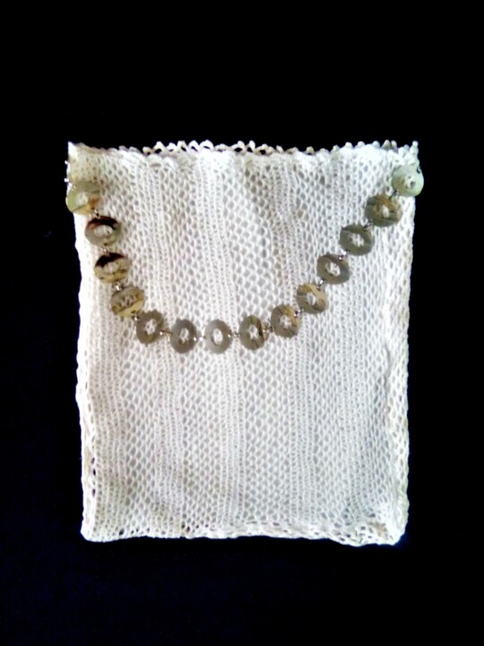 Art textile intitulée "Sac besace au croch…" par Maribo, Œuvre d'art originale, Fibre Textile