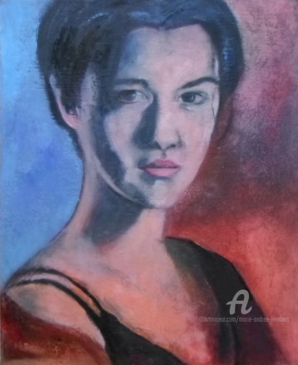 Pintura intitulada "Rachel" por Marie Andrée Hembert, Obras de arte originais, Óleo