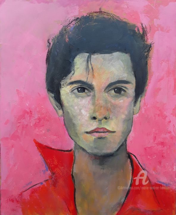 Painting titled "Nicolas" by Marie Andrée Hembert, Original Artwork, Acrylic