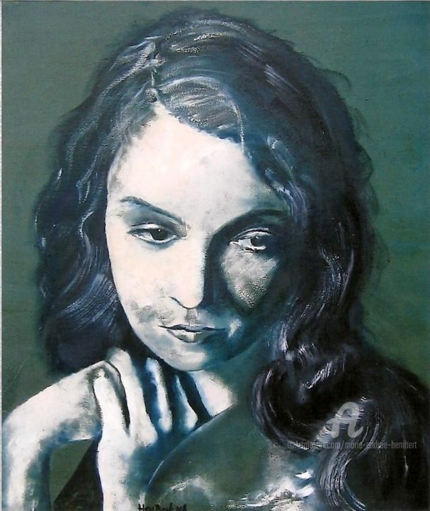 绘画 标题为“Lilian Gish” 由Marie Andrée Hembert, 原创艺术品, 油