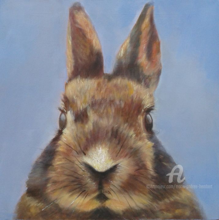 Peinture intitulée "jeannot lapin" par Marie Andrée Hembert, Œuvre d'art originale, Acrylique