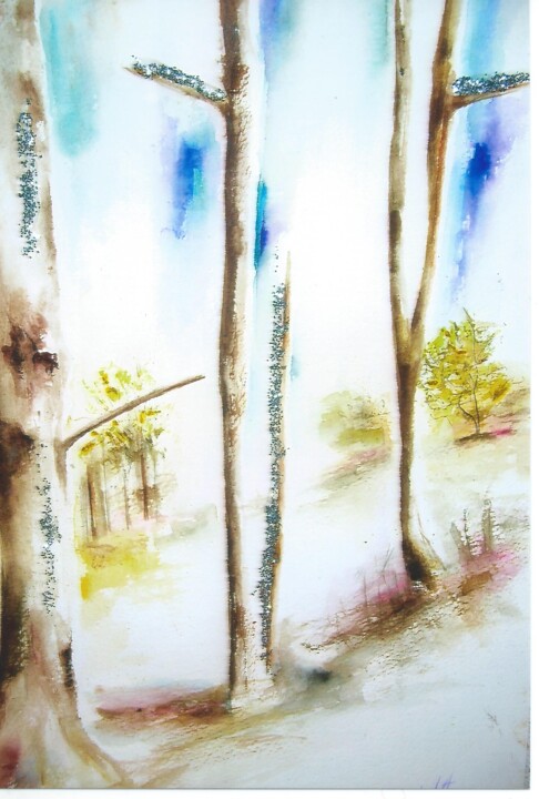 Painting titled "1214553967.jpg   le…" by Marie-Ange Nicaise, Original Artwork, Watercolor