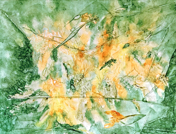 Peinture intitulée "Combats 6" par Marie-Annick Radigois, Œuvre d'art originale, Aquarelle