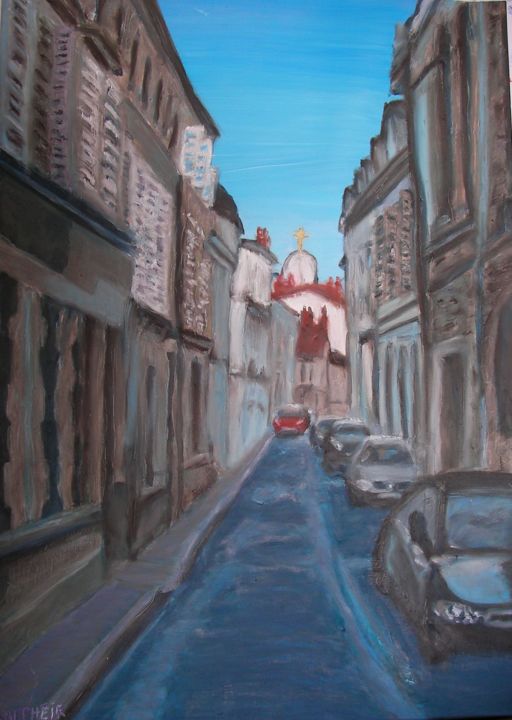 Peinture intitulée "Orléans, rue du Boe…" par Marie-Aude Balthéir, Œuvre d'art originale, Acrylique