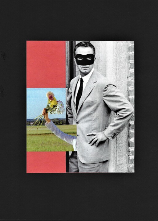 Collages titulada "" dites lui avec de…" por Marie Belhade (Belma), Obra de arte original, Collages