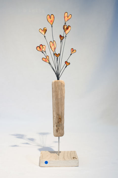 雕塑 标题为“bouquet de coeurs” 由Marie Brient, 原创艺术品, 线