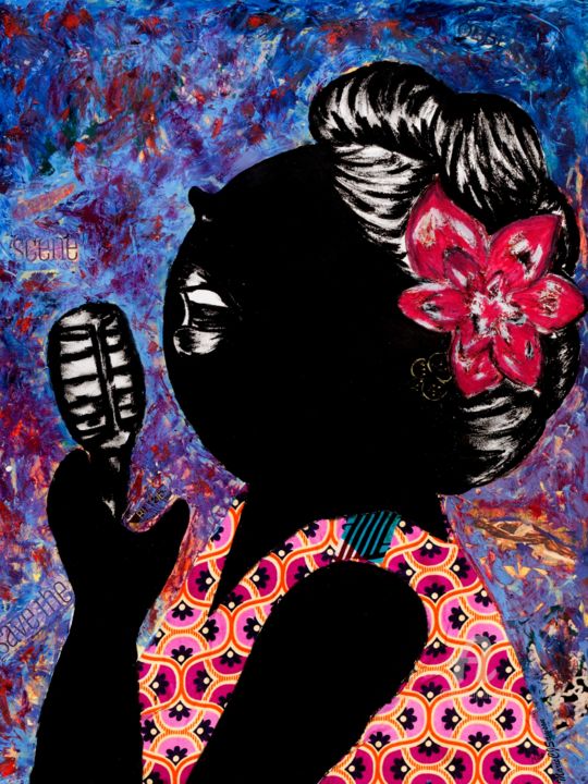 Peinture intitulée "Billie" par Marie C. J Samson, Œuvre d'art originale, Huile