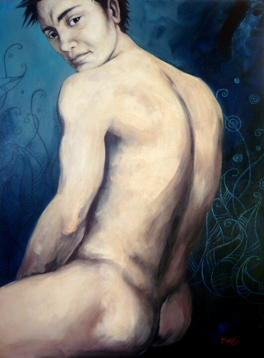 Картина под названием "Sang froid" - Marie Cayre, Подлинное произведение искусства, Акрил
