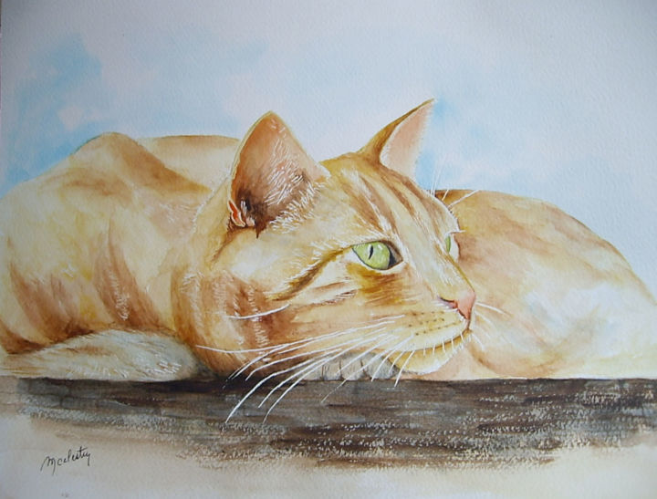 Chat Roux Songeur Painting By Marie Celestin Artmajeur Chat Roux Songeur Painting By Marie Celestin Artmajeur