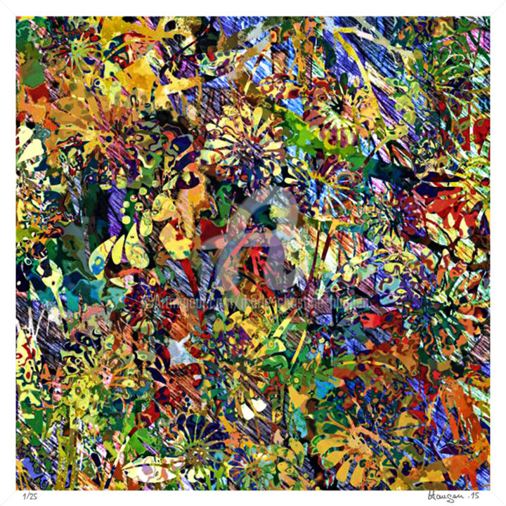 Digital Arts με τίτλο "Fleurs des champs.j…" από Marie-Christine Haugen, Αυθεντικά έργα τέχνης
