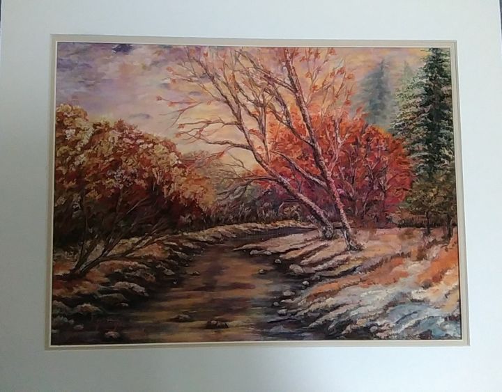 Painting titled "Ambiance Automnale" by Mariebretonne, Original Artwork, Pastel