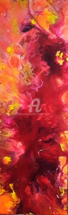 Peinture intitulée "Acrylique fluide 9/…" par Marie-Christine Maudet, Œuvre d'art originale, Acrylique Monté sur Châssis en…