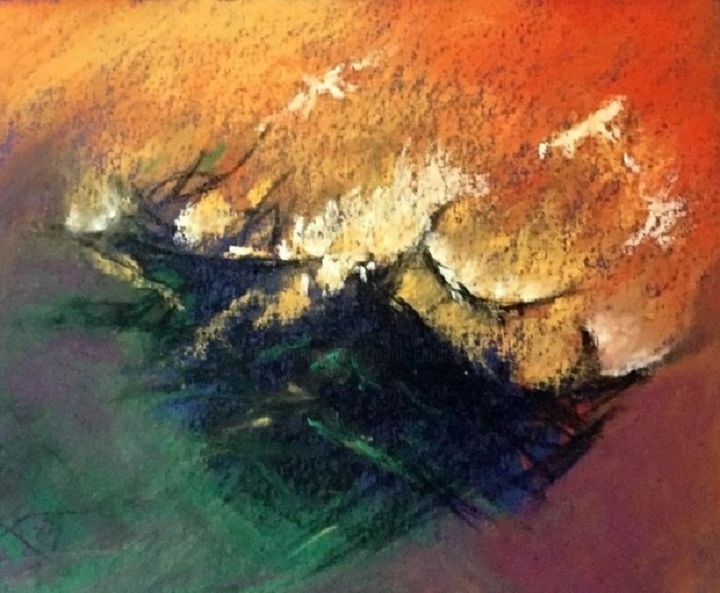 Картина под названием "18-06-30  pastel" - Marie-Claude Baldi, Подлинное произведение искусства, Пастель Установлен на Алюми…