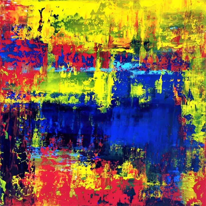 Картина под названием "22-02-20   acrylique" - Marie-Claude Baldi, Подлинное произведение искусства, Акрил Установлен на Дер…