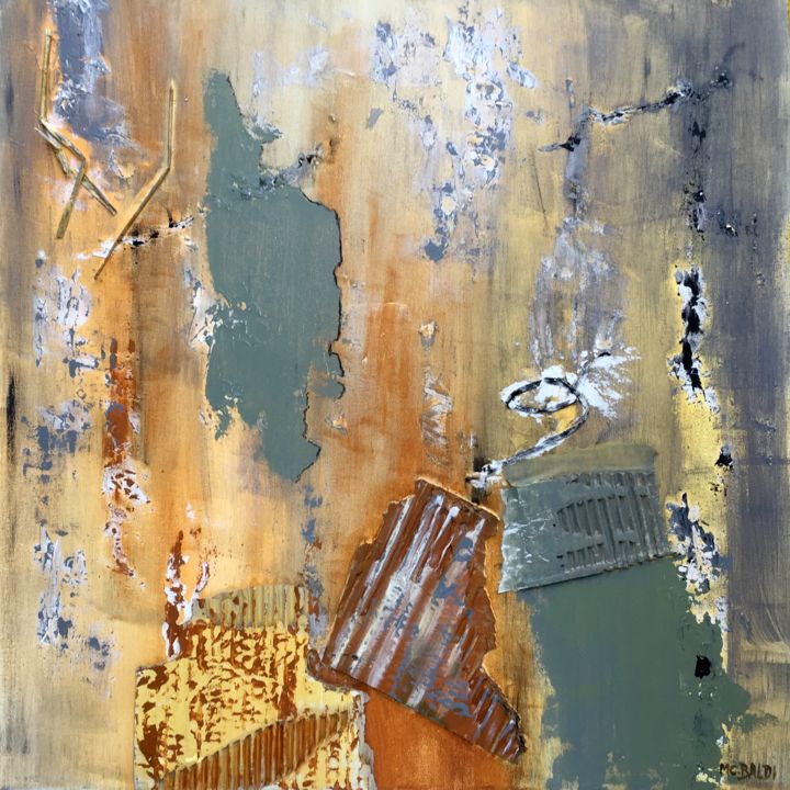 제목이 "16-03-19  acrylique"인 미술작품 Marie-Claude Baldi로, 원작, 아크릴 나무 들것 프레임에 장착됨