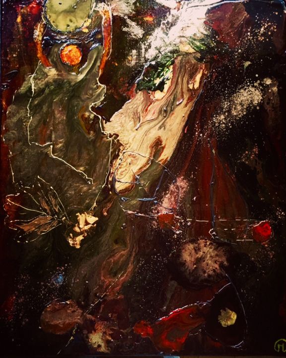 Peinture intitulée "Impressions d'autom…" par Marie Claude Lambert, Œuvre d'art originale, Acrylique