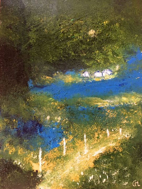 Peinture intitulée "Quand le soleil pou…" par Marie Claude Lambert, Œuvre d'art originale, Acrylique