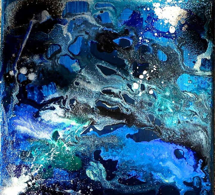 Peinture intitulée "Au fond des mers" par Marie Claude Lambert, Œuvre d'art originale, Acrylique