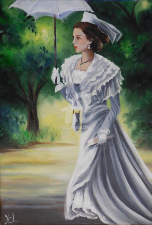 Painting titled "L'arlésienne.jpg" by Marie-Claude Lempereur-Laurent, Original Artwork, Oil