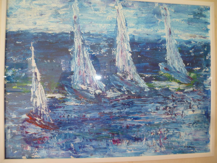 Peinture intitulée "Bleu" par Marie Dijon, Œuvre d'art originale
