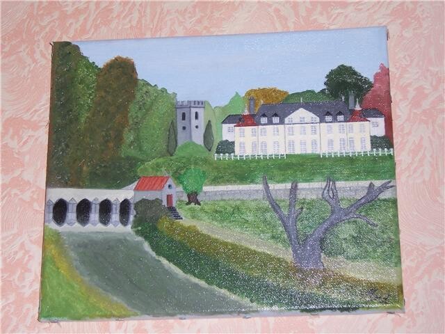 Painting titled "chateau de Brie" by Marie Dutilly, Original Artwork