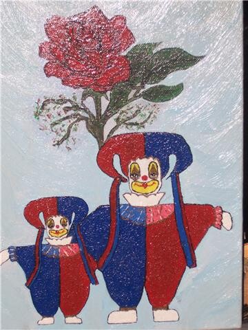 Painting titled "ma saint valentin" by Marie Dutilly, Original Artwork