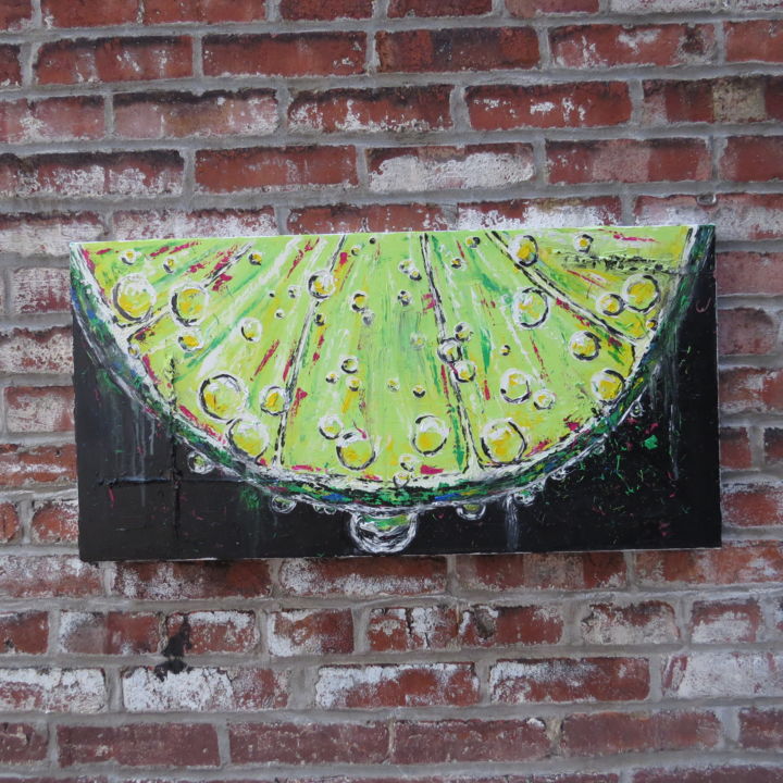 Peinture intitulée "Key lime Pie" par Marie-Eve Drapeau, Œuvre d'art originale, Huile