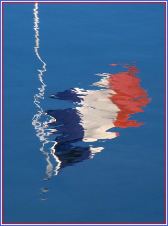 Fotografie getiteld "La France dans l'eau" door Marie-France Berthelé, Origineel Kunstwerk, Digitale fotografie