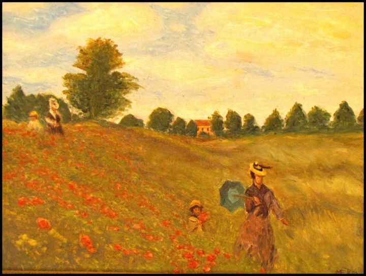 Peinture intitulée "Inspiré des "coquel…" par Marie-France Berthelé, Œuvre d'art originale, Huile