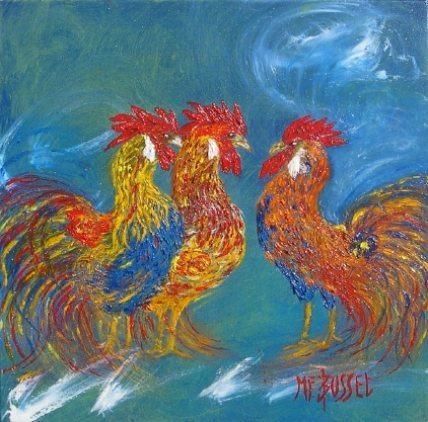 Pintura intitulada "MULTICOQS" por Marie-France Busset, Obras de arte originais