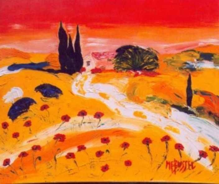 Peinture intitulée "SOLEIL EN PROVENCE" par Marie-France Busset, Œuvre d'art originale