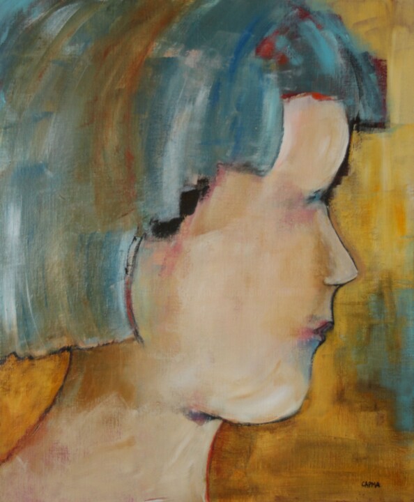 Painting titled "Adèle" by Marie-France Capron (CAPMA), Original Artwork, Acrylic