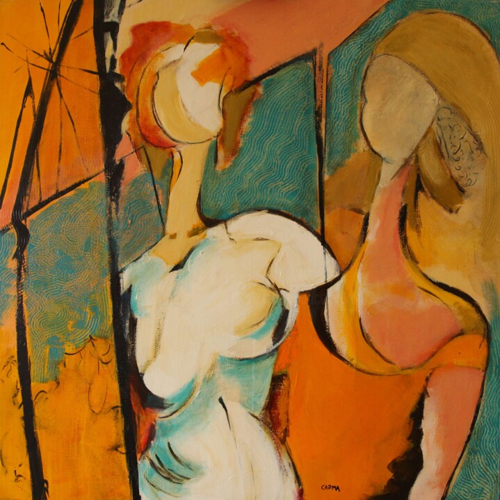 Painting titled "Confidence" by Marie-France Capron (CAPMA), Original Artwork, Acrylic