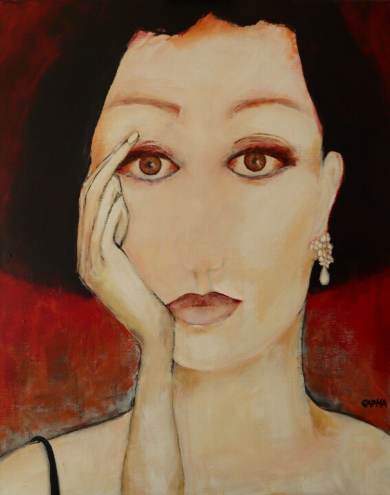 Painting titled "Constance" by Marie-France Capron (CAPMA), Original Artwork, Acrylic