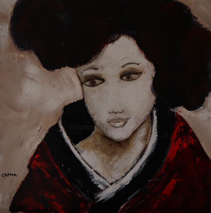 Peinture intitulée "Kim" par Marie-France Capron (CAPMA), Œuvre d'art originale, Acrylique