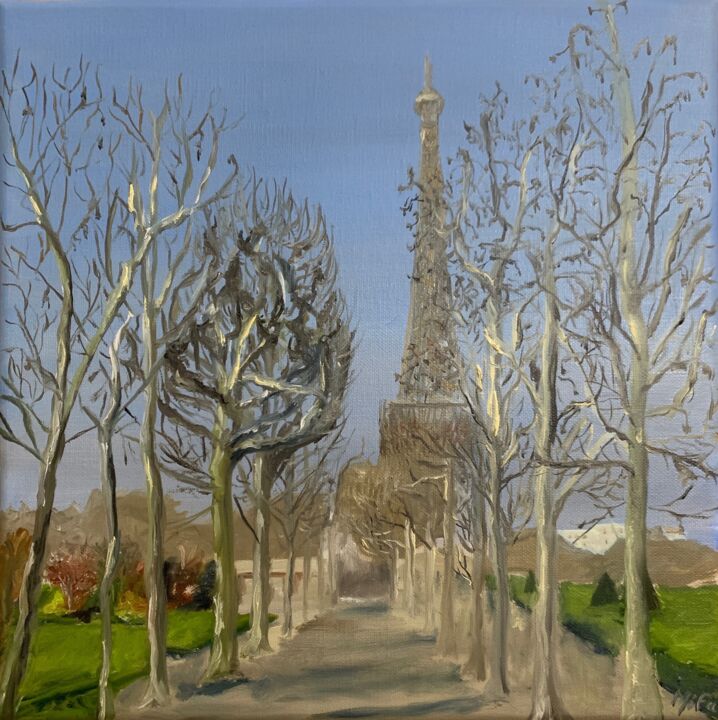 제목이 "La Grande Dame (V 7)"인 미술작품 Marie France Garrigues로, 원작, 기름 나무 들것 프레임에 장착됨