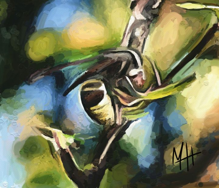 Digital Arts titled "abeille.jpg" by Marie H Tremblay, Original Art,