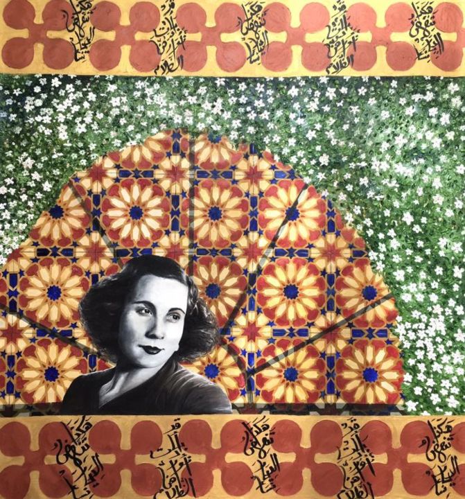 Painting titled "Marie-Rose's Poem" by Marie-Jose Ged, Original Art, Oil