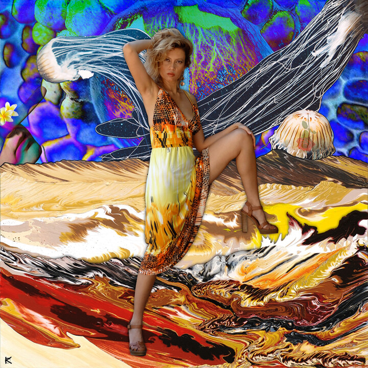 Digital Arts titled "Mars Up" by Marie Katie Otte, Original Artwork, Photo Montage